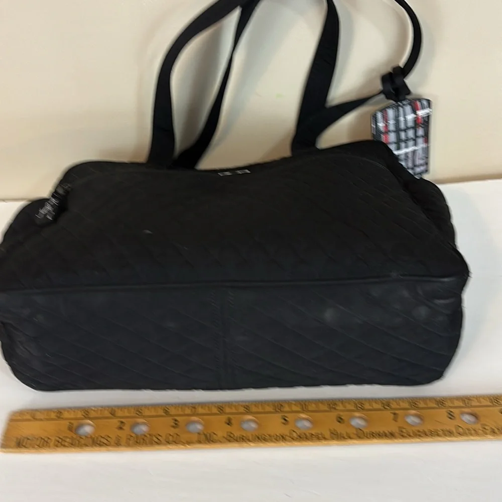 Vera Bradley Black Quilted Infant Baby Bag with Changing Mat